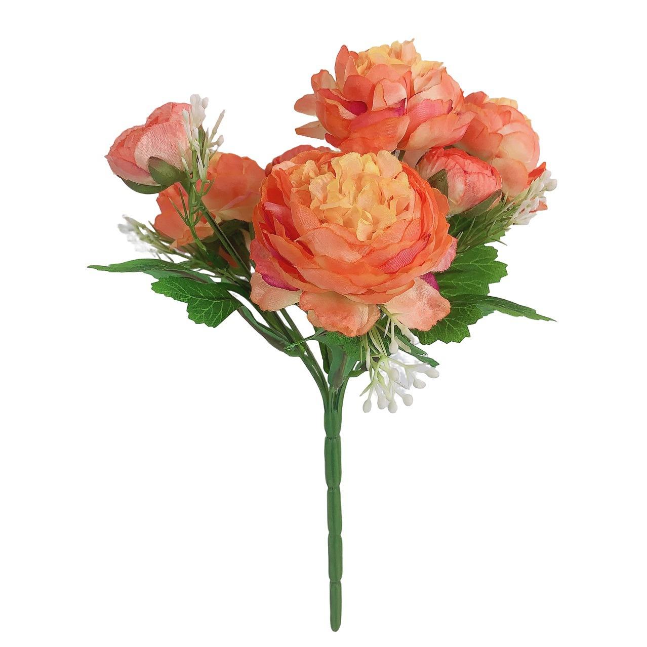 

1Pc Multicolor Single Peony Simulation Flower Bunch for Outdoor Courtyard Patio Garden Wedding Decoration Home Decoration Gift for Friends оранжевый