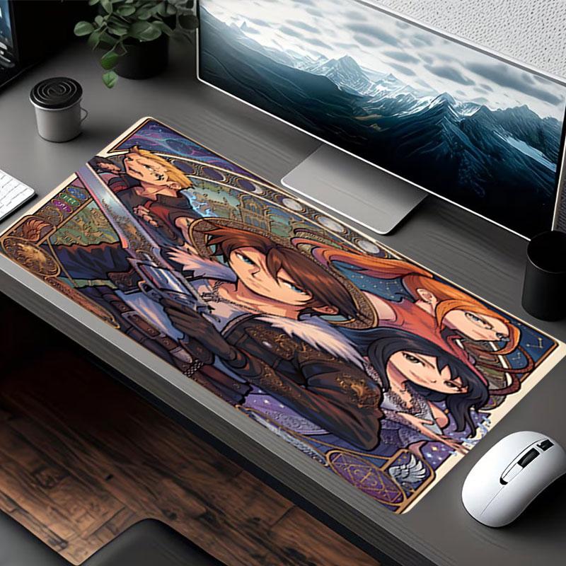 Final Fantasy Print Mouse Pad, for Keyboard Pad Laptop PC Mat for Office Home Use, Desk Decor, Perfect Birthday Gift for Gamers
