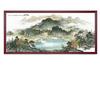 West Wall Calligraphy & Landscape Painting for Living Room Decor