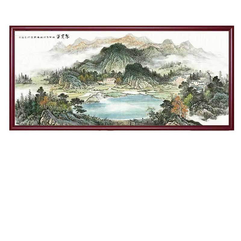 West Wall Calligraphy & Landscape Painting for Living Room Decor