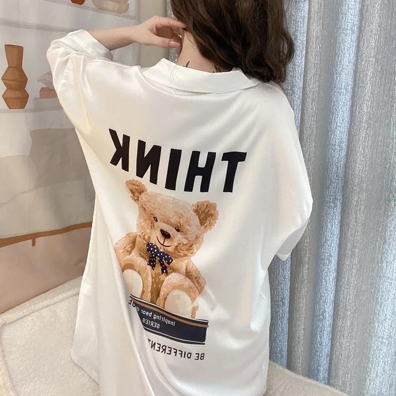 Women's Pajamas Plus Size Sexy Wild Leopard Print Nightgown Nightgown Short-sleeved College Students Homewear Women's Clothing