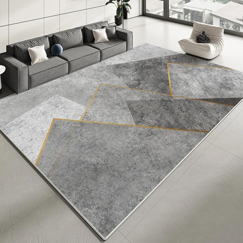 VIKAMA Modern Minimalist Living Room Carpet, Sofa Coffee Table Easy-to-Care Floor Mat, Bedroom Cloakroom Carpet, Home Decoration