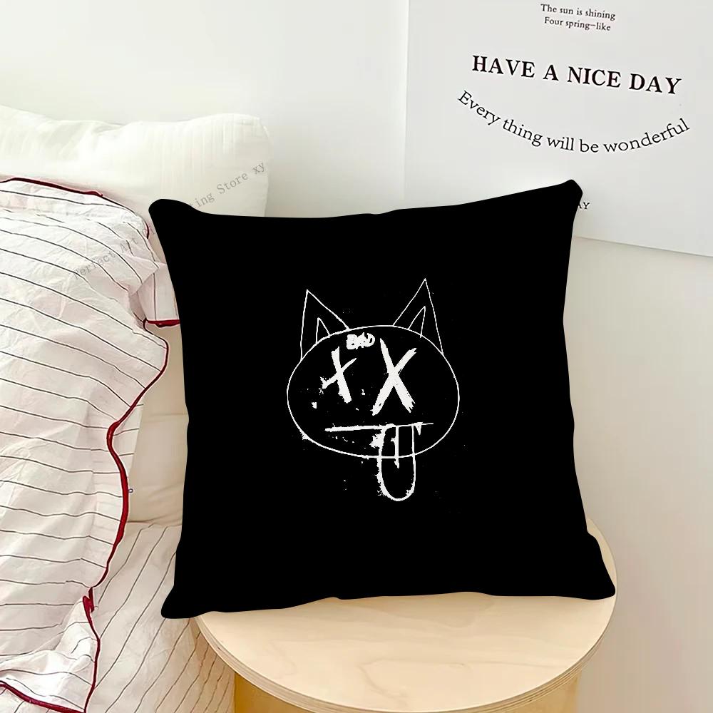 Singer XXXTentacion Rap Hip Hop Music Pillow Case Fashion Square Pillowcase Bedroom Sofa Room Ins Decoration Leisure Cushion