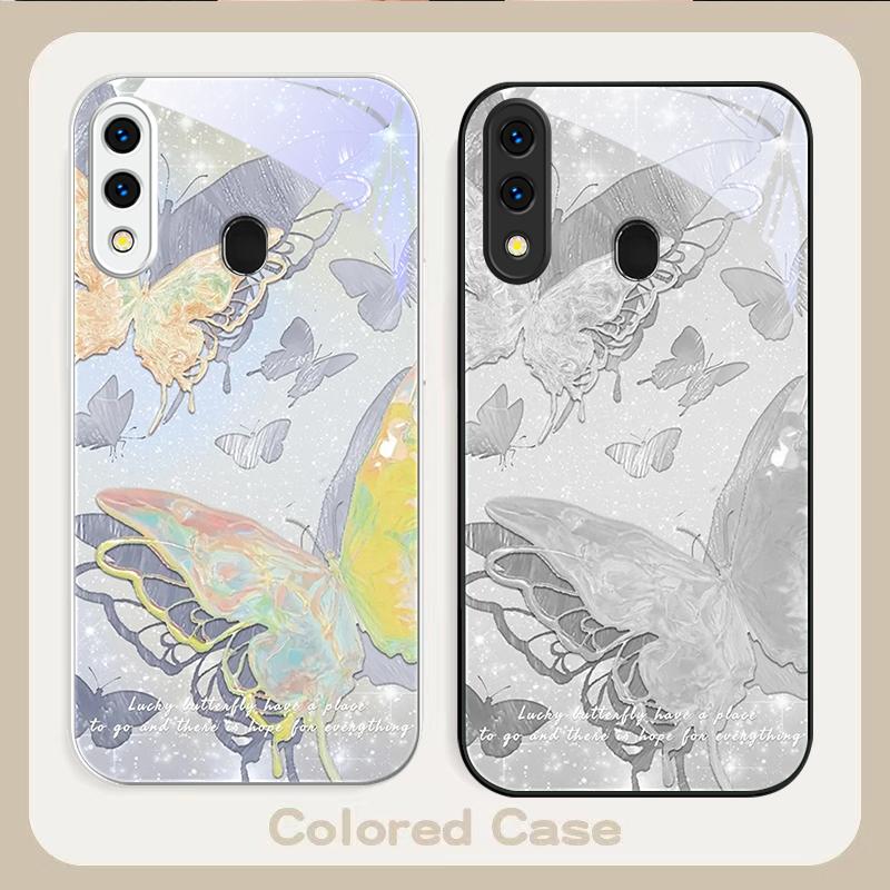 Lucky Butterfly Painting For Samsung A20 30 22 23 24 25 26 A31 32 33 34 A35 42 50 51 52 53 54 55 56 70 71 72 73 glass phone case