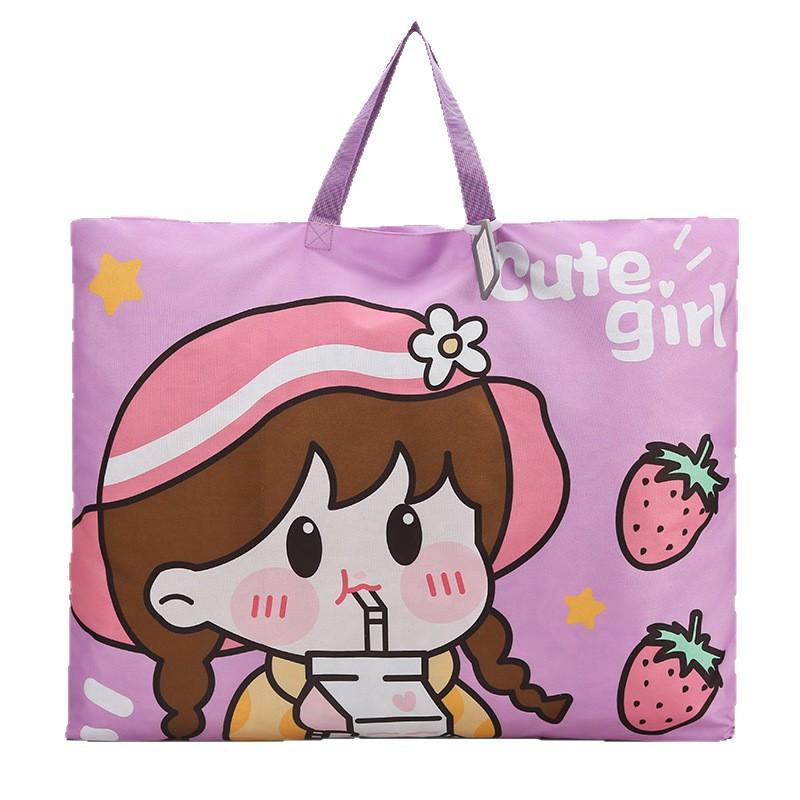 Large Capacity Waterproof Oxford Cloth Cartoon Kids Quilt Storage Bag For Clothes Quilts