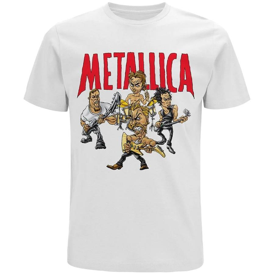 Metall*ica Load Chavez Cartoon - White Uni T-Shirt Size S-5XL Unisex T-Shirt S