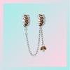 Copper Bead Decorative Safety Chain Ear of Wheat Charm Compatible With Authentic Pandora Charm Bead Charms Bracelets Women Do It Yourself Jewellery Gi