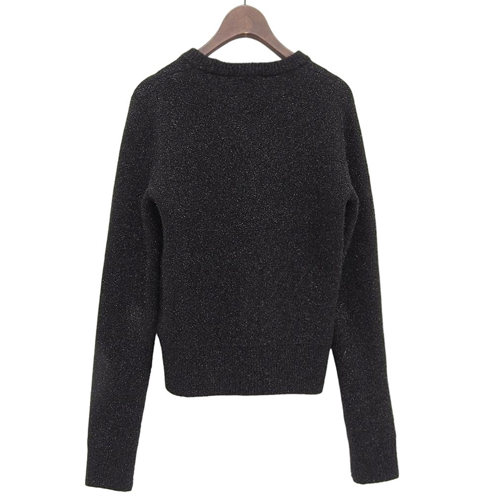 Ganni Beautiful Glitter Sparkle Cardigan, Women's, Black, Size S, K2304 Tops S blackUsed