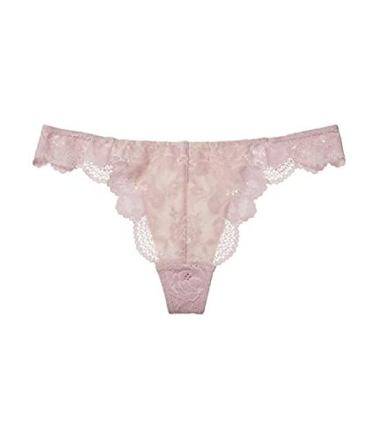 Peach John Miracle Song Light Soft Gentle on the Show Through Clothing T-Back, Pink, M/L, All-Lace, Fit, Skin, Doesn't