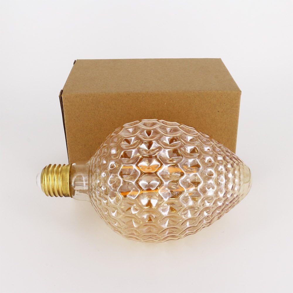 Vintage LED Filament Bulb Dimmable Strawberry 2W LED Light Bulb, E26 Base, Soft Warm White 2700K, 20W Equivalent, 110-120VAC, Dimmable (Pack of 1)