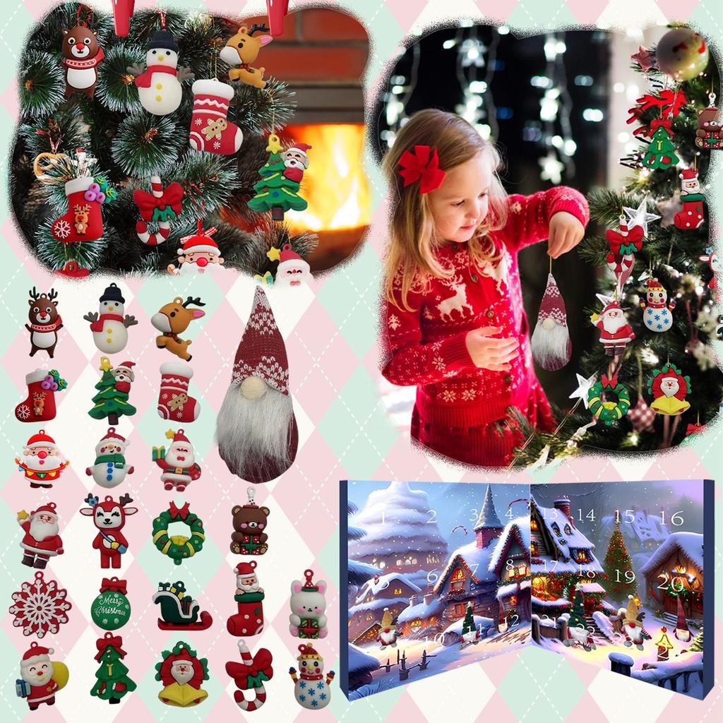 24 Holiday Gnome Countdown Calendars, Countdown Holiday Party Toys