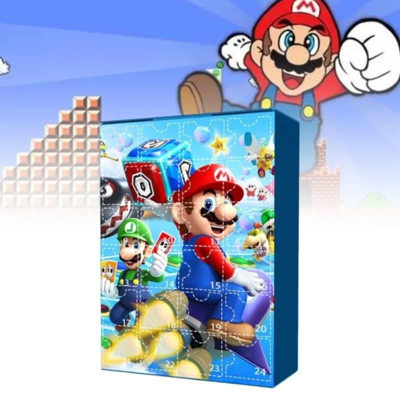 Christmas Advent Calendar Mario Sanrio Kids Holiday Countdown Toy Blind Box Set