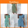 Geometrisches kurzärmeliges Kleid mit 3D-Digitaldruck für den Sommer, Freizeitkleidung