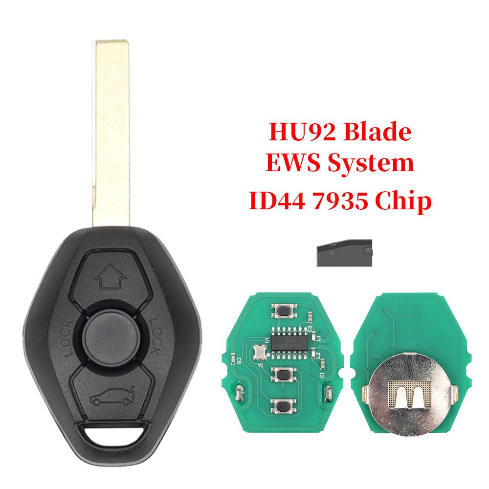 Liberty EWS System ID44 PCF7935 Chip 315/433MHz HU58/HU92 Car Remote Key For BMW 1/3/5/7 Series X3 X5 Z3 Z4 E38 E39 E46 E65