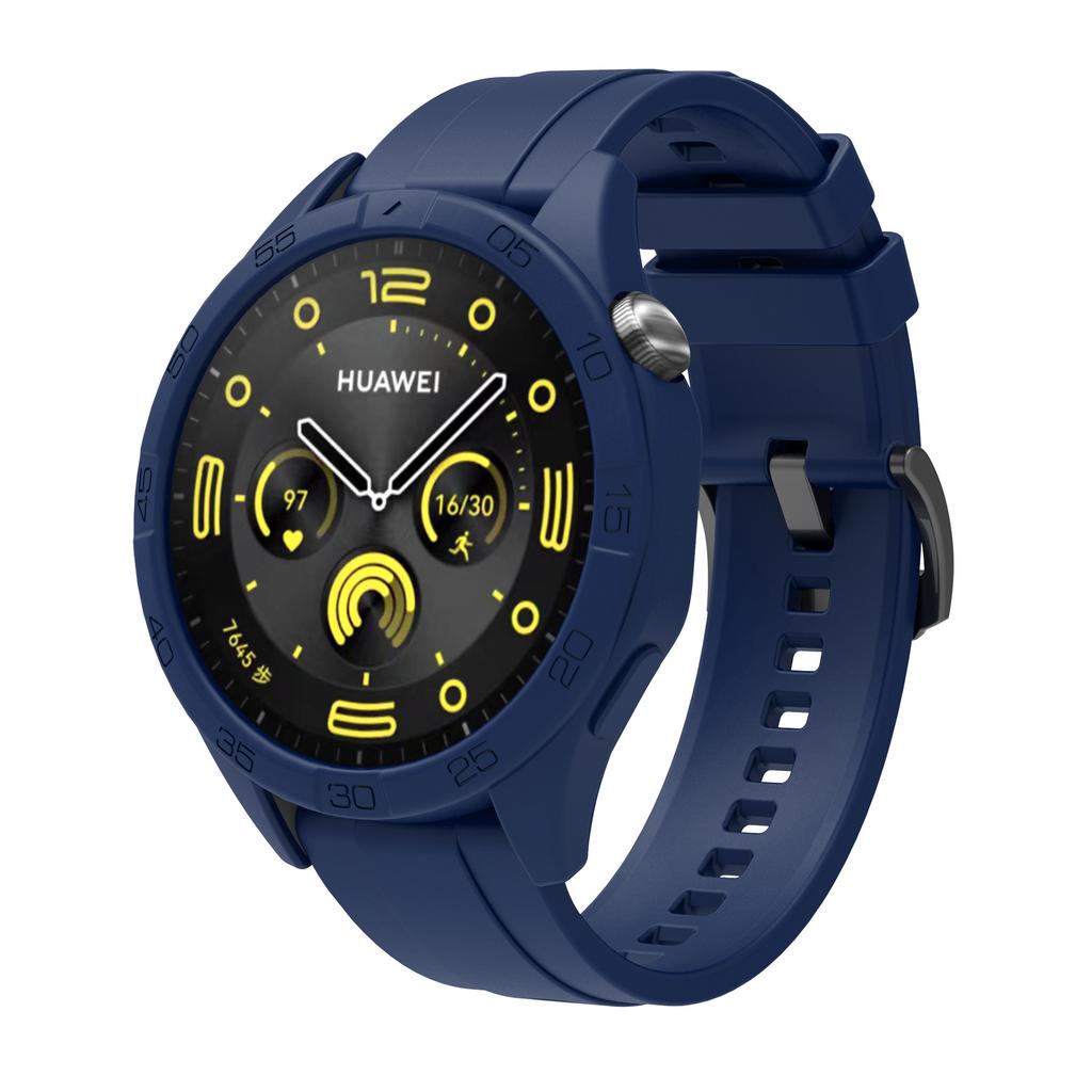 Huawei Watch GT4 GT5 GT6 46mm için Silikon Kılıf+Silikon Kayış