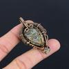 Copper Seraphinite Pendant, 999 Copper Wire Wrapped Gemstone Jewelry, Handmade Pendant, For Thanksgiving