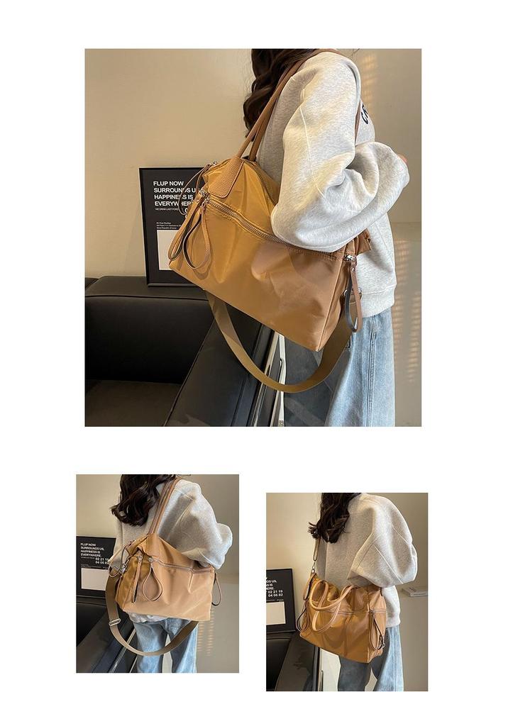 2026 Summer Women's Solid Color Crossbody Tote - Large Capacity, Handheld & Shoulder Bag for Commuting