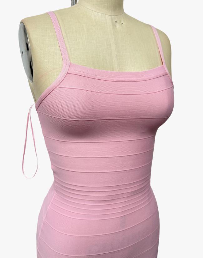 European & American Women's Sexy Spaghetti Strap Bandage Gown - Slimming Party/Vacation Dress