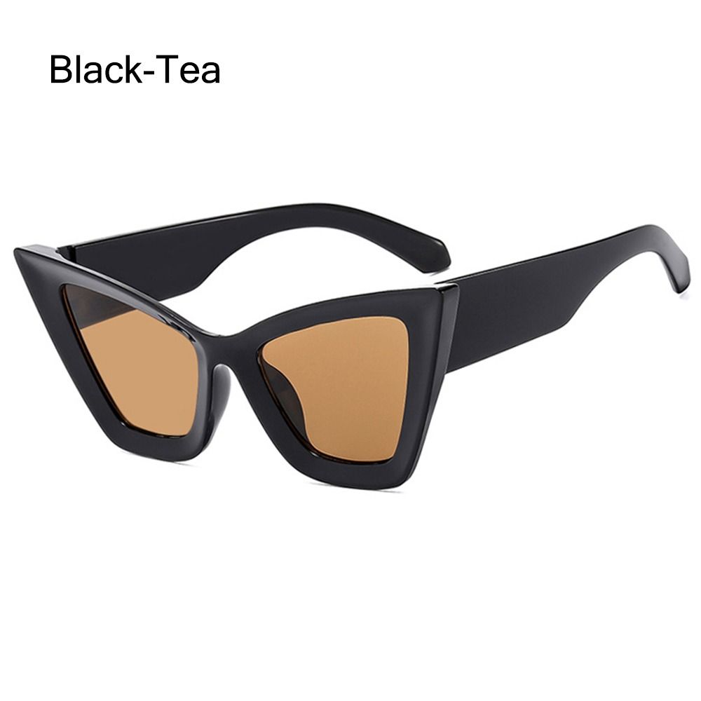 Fashion Oversized Cat Eye Sunglasses UV400 Beach Travel Punk Sun Glasses Black Shades for Women & Men