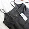 CHARMLEAKS Damen-Unterhemd aus Baumwolle, Damenunterwäsche, Nachtwäsche, Unterwäsche, Hebe-BH, solides Basic-Tanktop, 2er-Pack