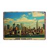 New York Kovové plakáty Vintage plechová cedule Vlajka USA Bar Pub Klub Záchod Nástěnná dekorace Domácí talíř Retro plakety 20x30 cm