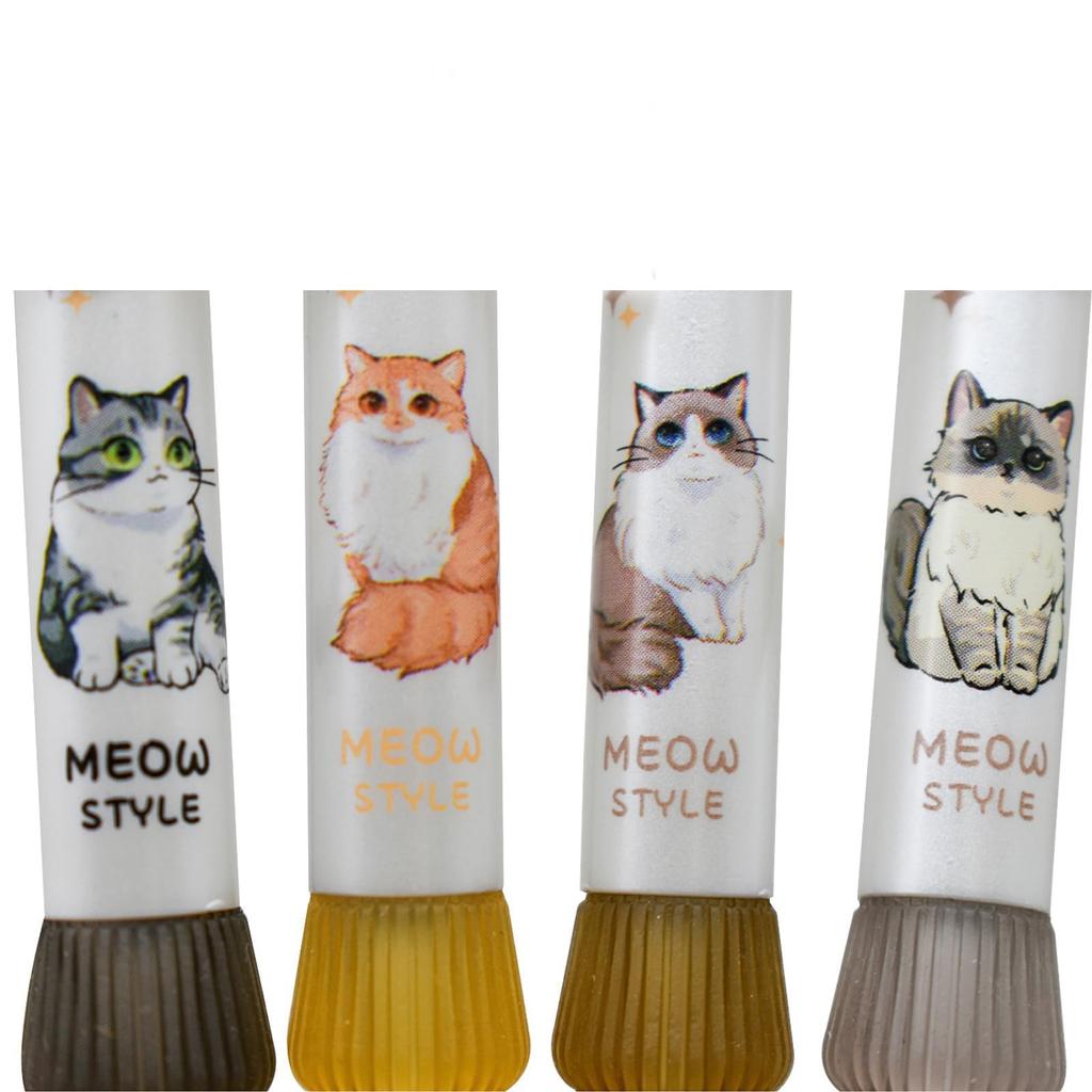 Maydahui Cute Cat Ballpoint Black Set of Stylish Animal Gel Ballpoint Adorable Perfect Gift for and Pens, 0.5mm Ink, 12. Pens. Stationery, Birthdays,