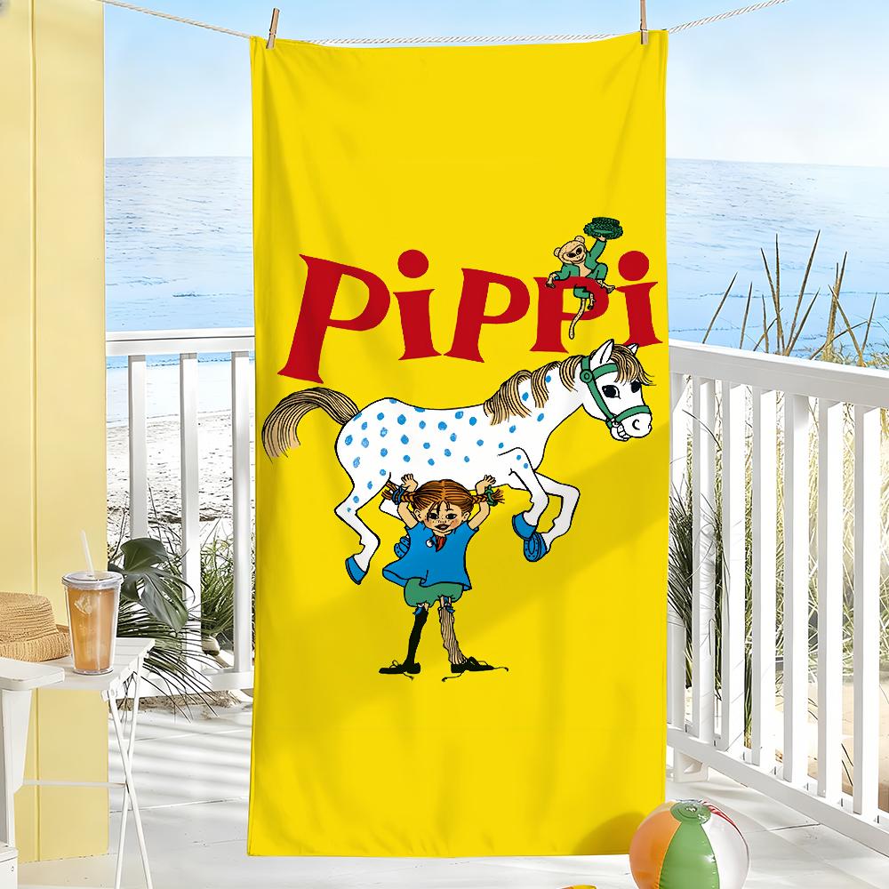 Divertente P-Pippi Calzelunghe Asciugamano Carino Morbido Piscina Regalo Per Viaggio Palestra Doccia Campeggio Asciugatura Rapida Sportivo Grandi Asciugamani da Spiaggia