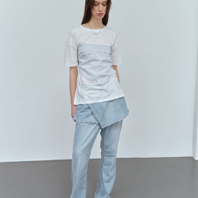 THE YNE LOGO EMBROIDERY SCARF_2color