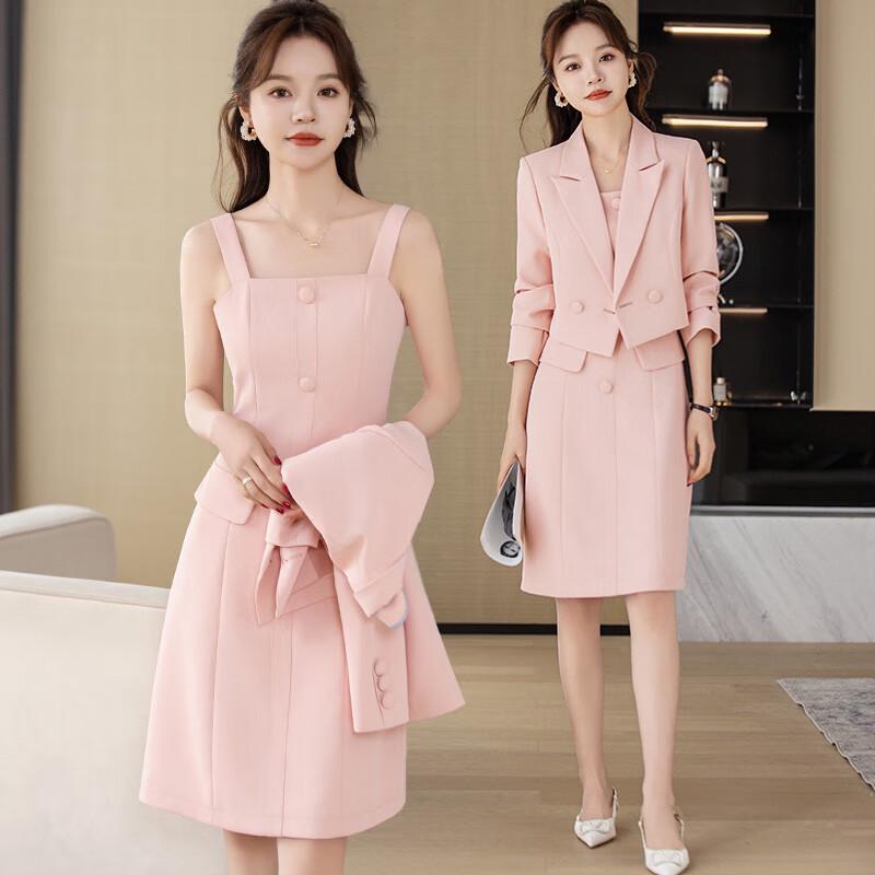 Completo Elegante da Donna con Blazer Corto e Vestito