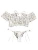 European & American Sexy Lace Split 2-Piece Lingerie Set