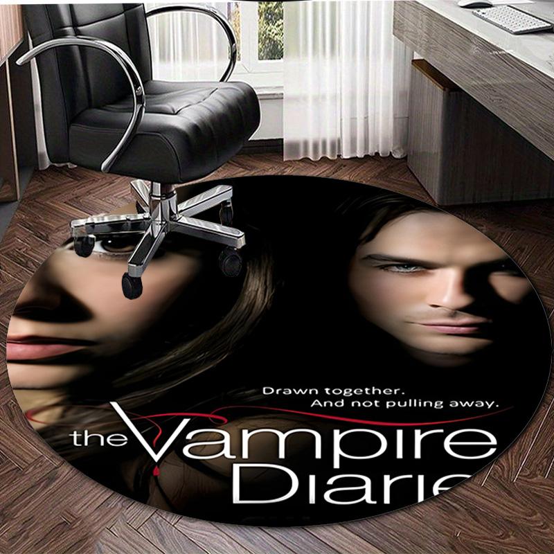 1pc The Vampire Diaries1 Design Printed Area Round Carpet for Bedroom Living Room Home Decor Rugs Mat Non Slip Mat Rug for Bedside