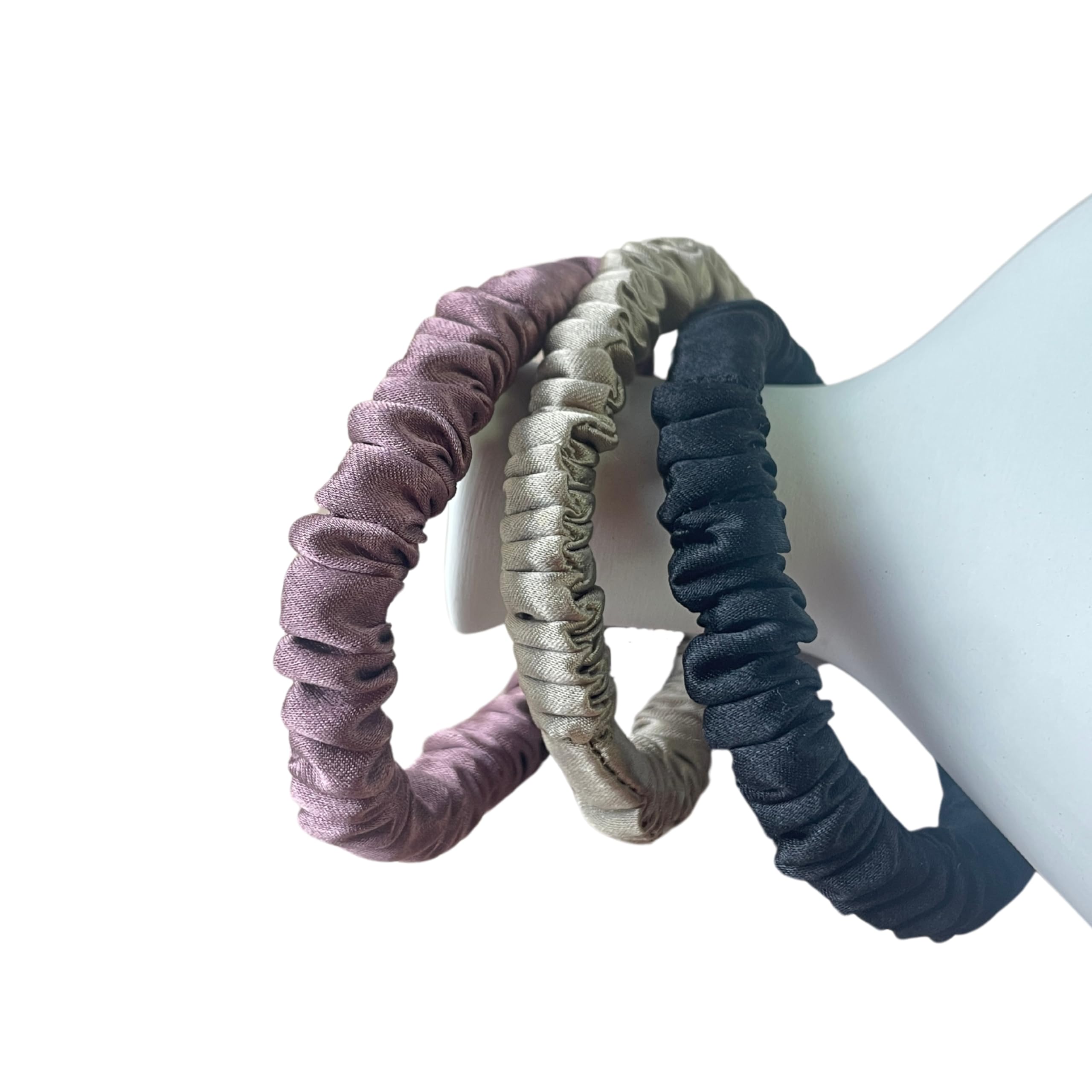 

Шелковые волосы Чистый шелк YOOZI Бесследные волосы Черные волосы Нежные Подходят для женщин и девушек Резинки, Скранчи, Повязки на голову, Резинки, Резинки, Волосы, (D-мини-3шт