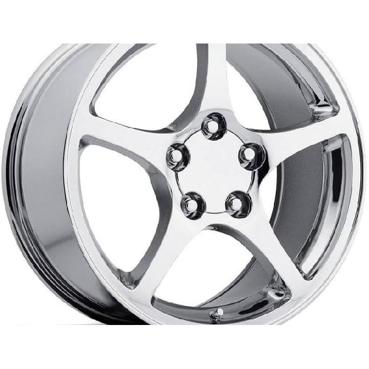 4pcs Wheel Center Caps Compatible with 2000-2004 Corvette C5 Z06 Chrome Center Cover Replacement S207-09 WCA-155