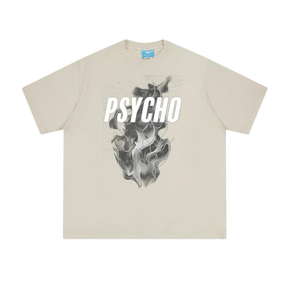 Psycho Grey Reflective Tee Dave Print T-Shirt Harajuku 100% Cotton Comfortable Female/Male Tees