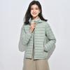 Light down jacket women's short autumn and winter new hooded jacket large size% white duck down removable cap