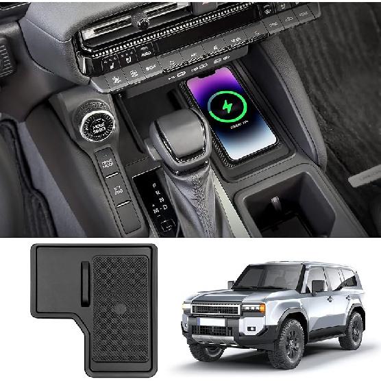 Black Center Console Cover Compatible With 2024 2025 Toyota Land Cruiser First Edition 250/Prado/LC250 Seat Gap Storage Box Center Console Organizer