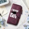 Cute Cat Print Wallet Stylish Casual Large Capacity Long Purse for Daily Use