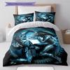 Cartoon Pattern Bedding Quilt Set Quilt Cover Pillowcase Home Decoration Birthday Gift (1 * Duvet Cover + 2 * Pillowcase, Without Core)