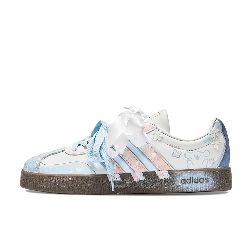 adidas Neo VL Court 2.0 Lively Island, Eiscreme-Leder Abriebfest Abriebfest Niedrig geschnittene Skateboard-Schuhe ID6015(Team799-)