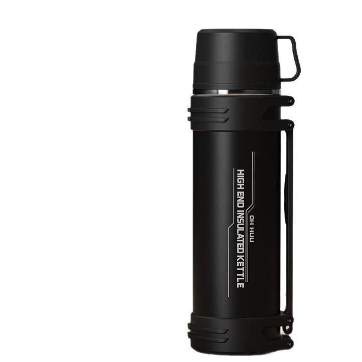 New Large Capacity 316 Stainless Steel Travel Thermos with Steel Lid - Outdoor & Car Water Bottle Cup