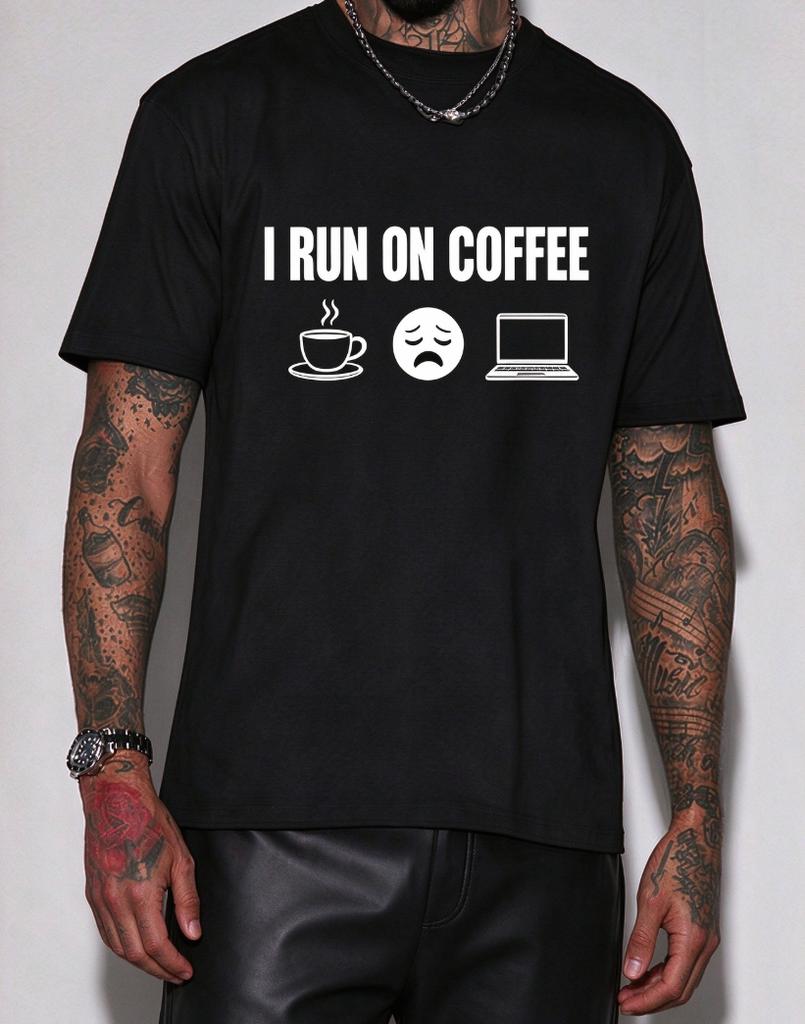 Unisex Lustiges Meme Grafik T-Shirt Low Energy Mode Aufdruck Rundhals Kurzarm Baumwolle Oversized Streetwear Oberteile Für Unisex