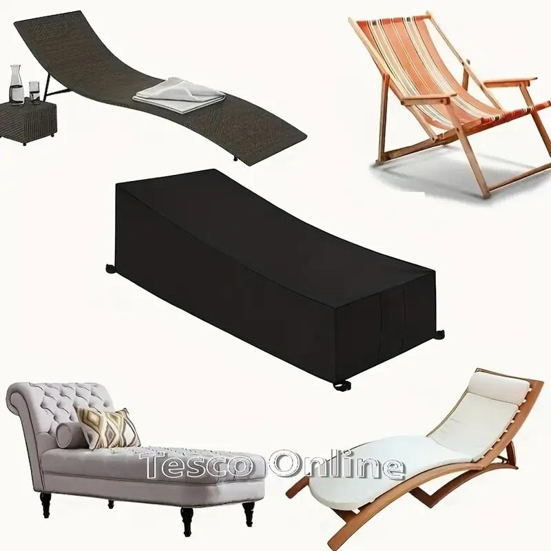 Heavy Duty Outdoor Lounge Chair Covers - Durable Oxford Fabric,  All-Season Patio & Poolside Protection, Patio Furniture Cover