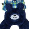 Warm Dog Jumpsuit Fuzzy Bear Jumpsuit, Cute Plaid Outfit, 4-Legged Apparel, Autumn Winter Onesie Plush Lined Cozy Clothes for Small Clothing