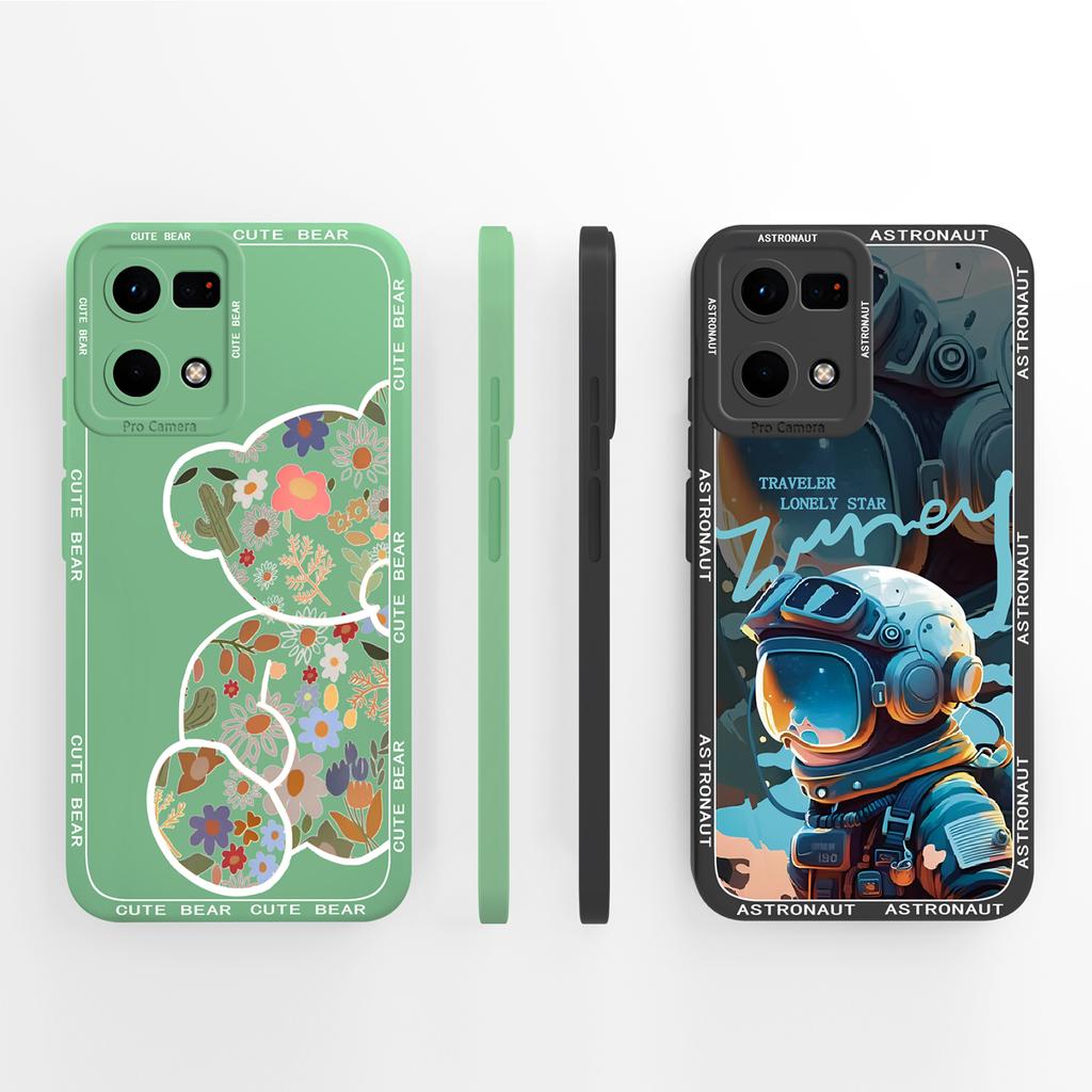 Cute Panda Case For Oppo Reno 7 Pro 7Z 7Lite Phone Cover Soft Liquid Silicone Anti Drop Back Covers For Oppo Reno7 4G 5G Housing