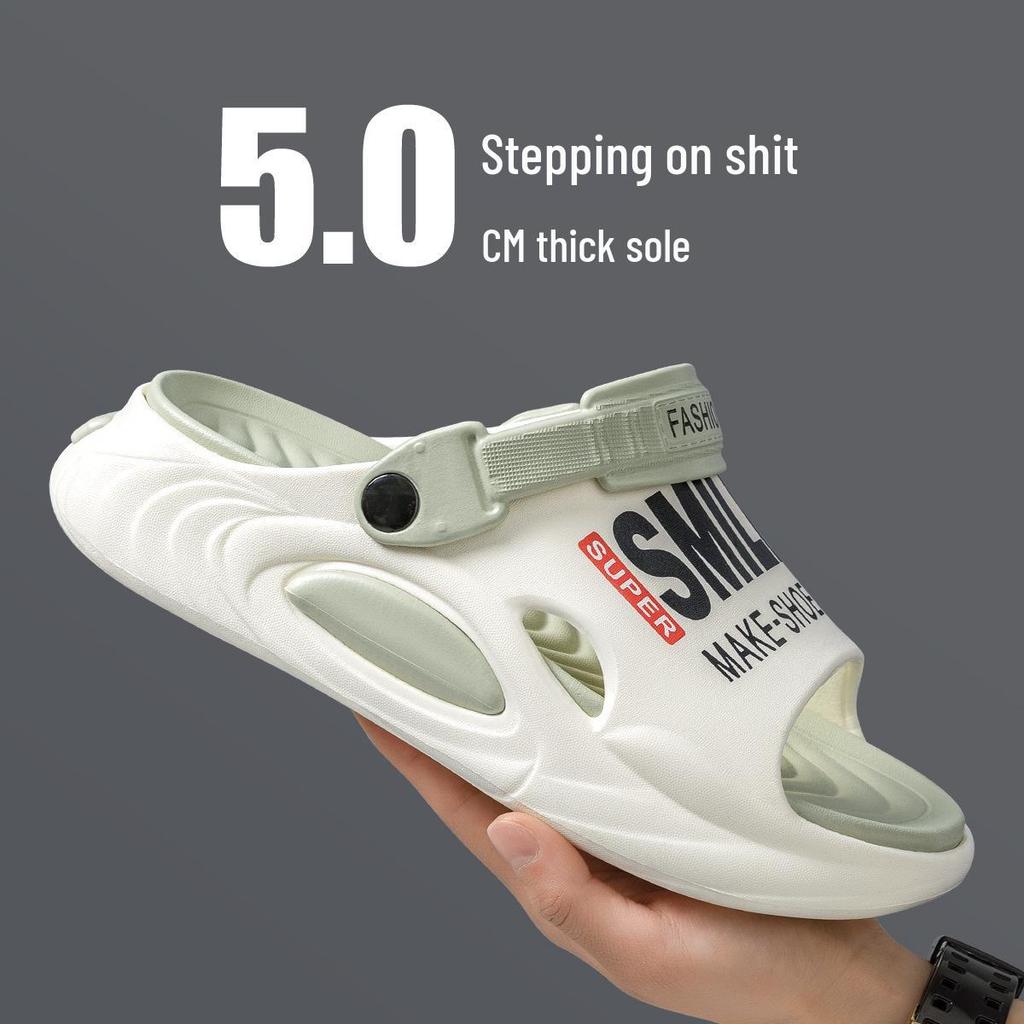 Men's Summer Outdoor Non-Slip Sports Slippers for Driving and Cool Comfort