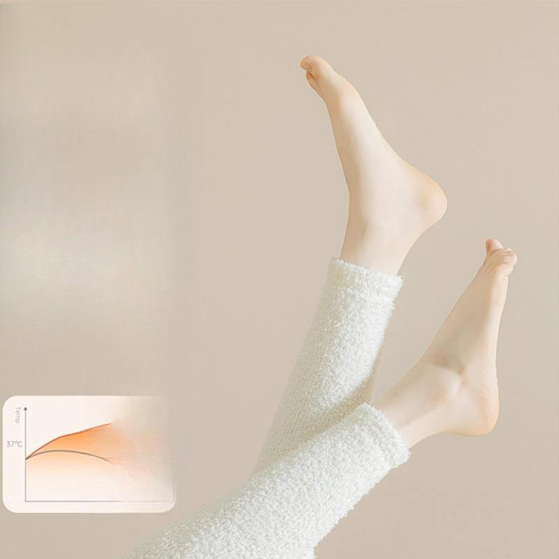 Coral Fleece Sock for Women's Autumn and Winter Cold-resistant Leg Covers, Close-fitting High-elasticity Non-constricting Long Socks, Winter Socks