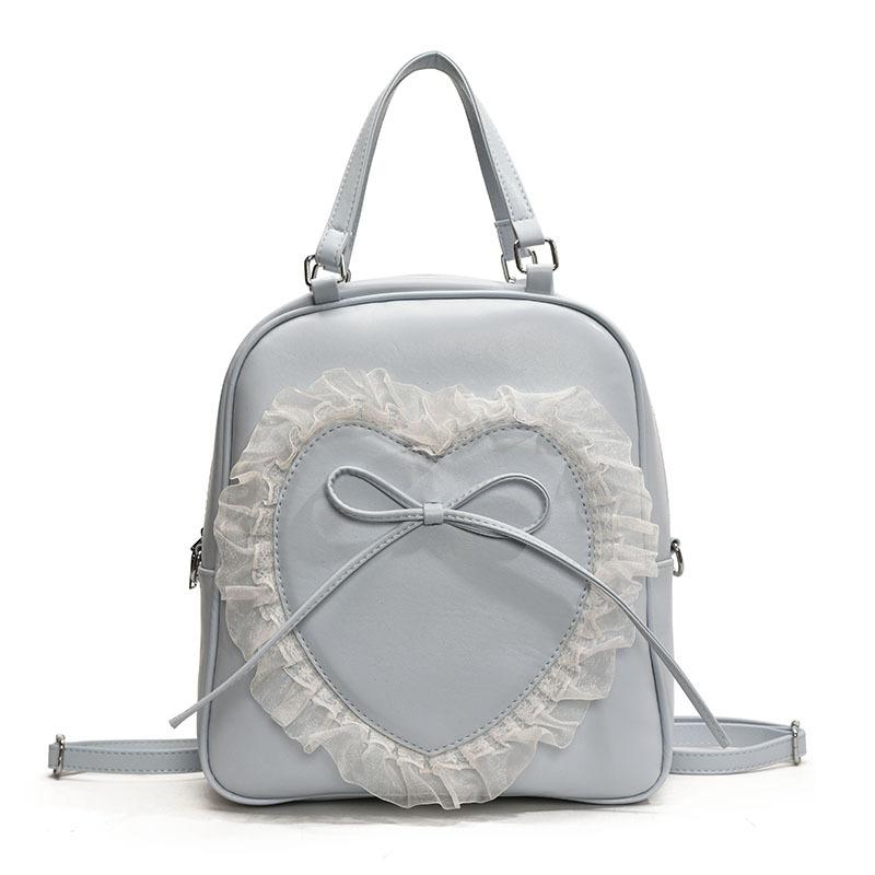 Large Capacity Handbag Women's New Fashion Lace Love Bow Backpack