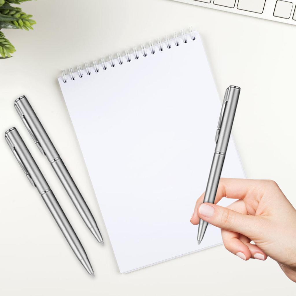 10 Stück Dreh-Kugelschreiber Metall-Kugelschreiber Büro-Schreibstift Schreiben leichtgängig Gast-Eintragsstift für Büro