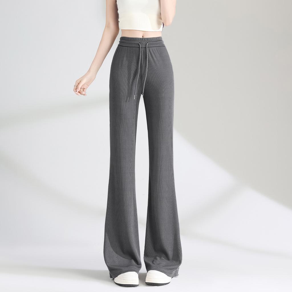 Spring and Summer Slim 2025 Sports Style Versatile Micro Flared Slimming Casual Pants