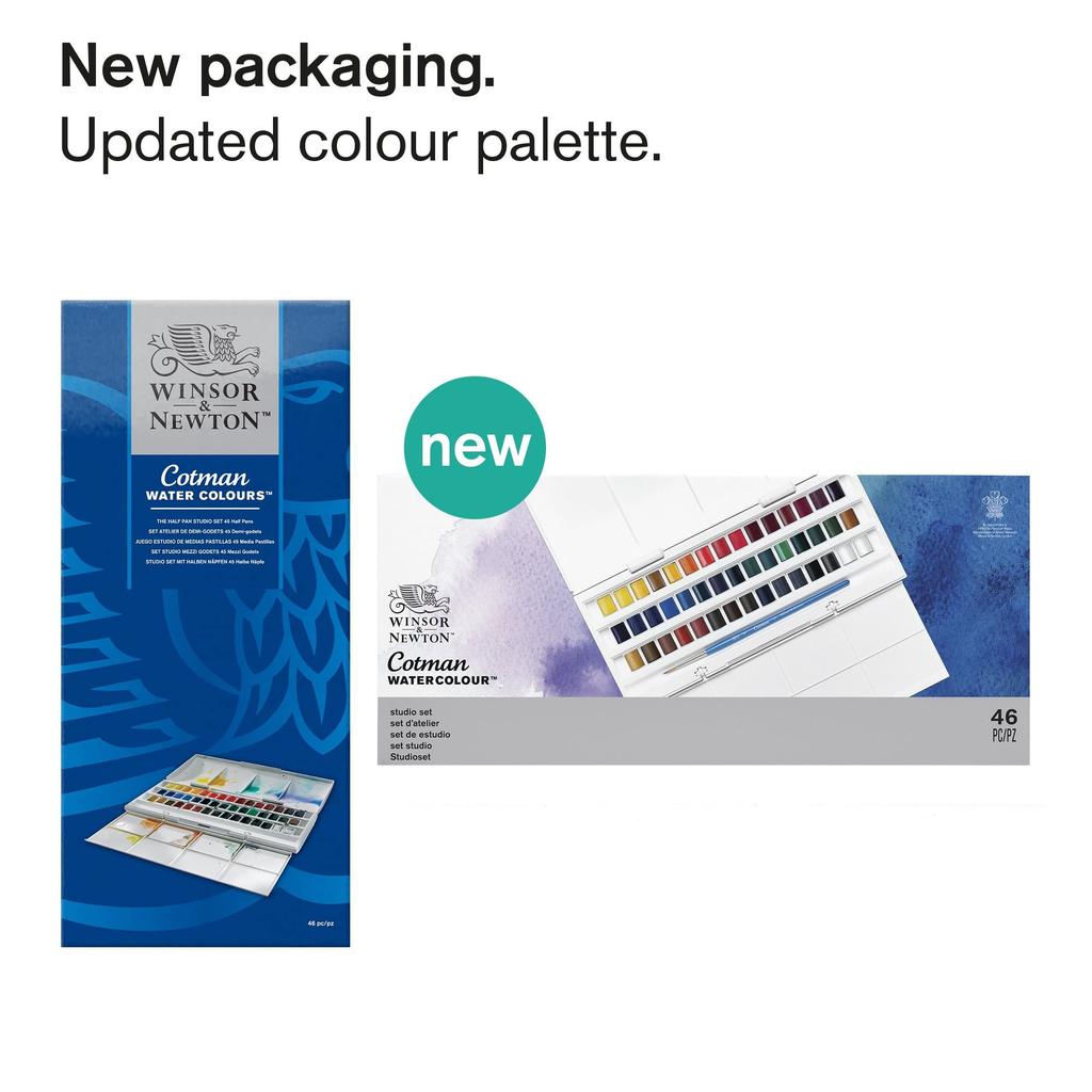 Winsor Newton Watercolor Paints Cotman Watercolor Studio Set Half Pan 40 Colors Set 18909471 &